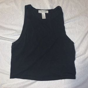 F21 Black Cropped Tank Top